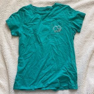 Blue ivory Ella wave shirt with pocket